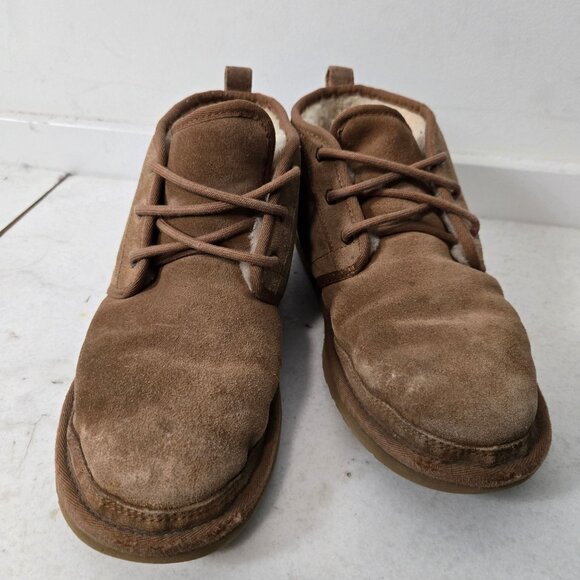 UGG Neumel Brown Suede Men\'s Lace Ankle Chukka Boots Wool Blend Lined main image 12